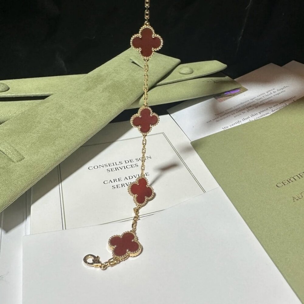 Van Cleef & Arpels Red Five-Flora Bracelet